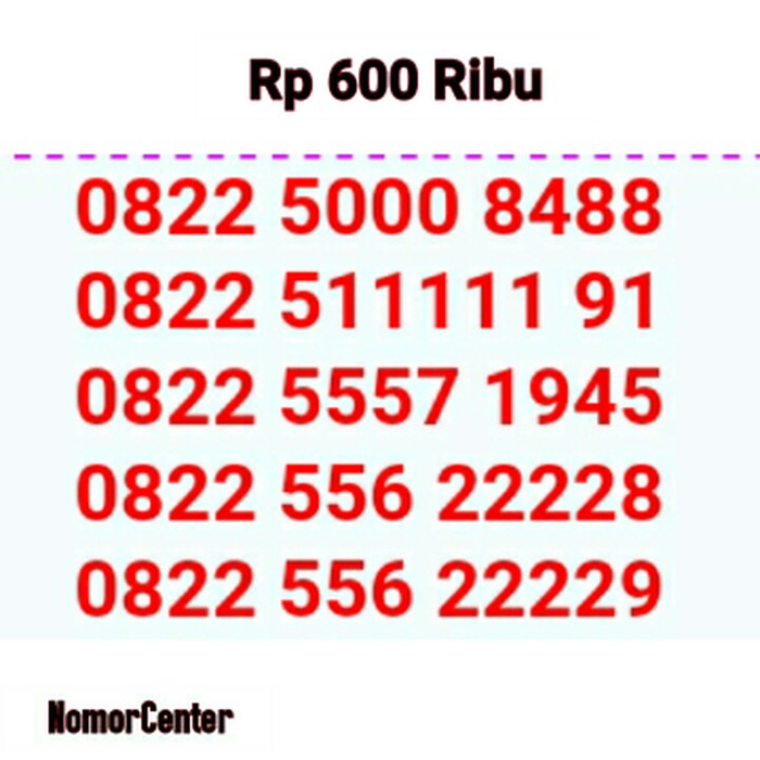 NO Cantik Simpati Seri Kuartet 2222-0822 557 22228 YB10.633