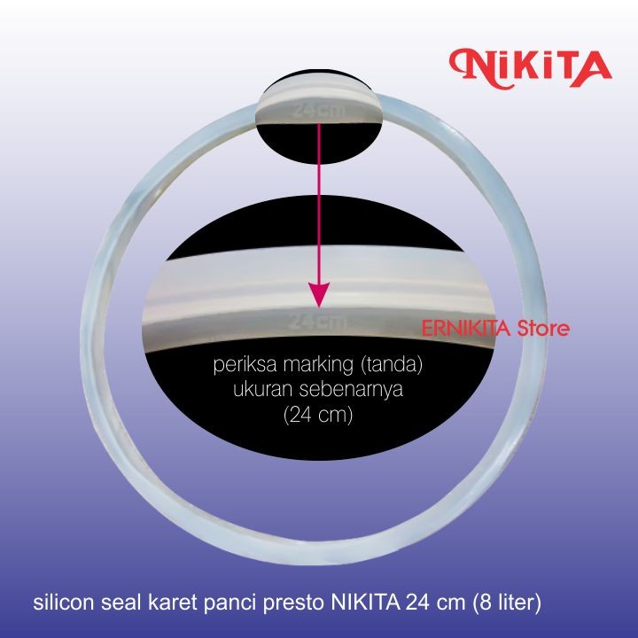 NIKITA PRESTO SILICONE SEAL 24 CM - Karet Silikon Panci Presto NIKITA 8 Liter