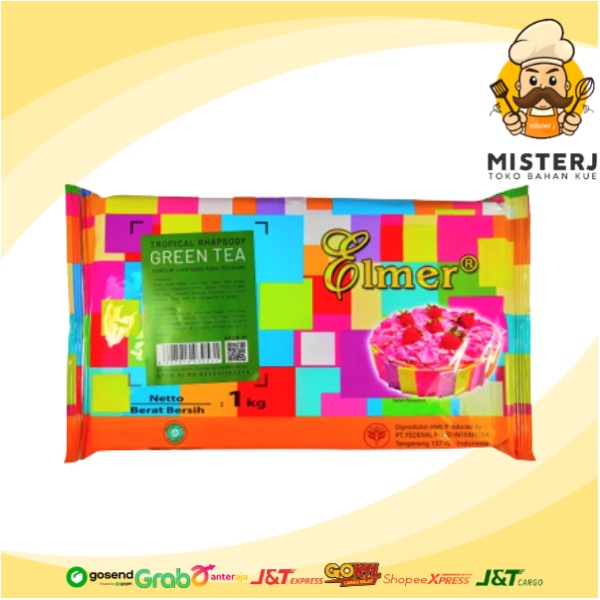 

Elmer Chocolate Tropical Compound Green Tea | 1 Kg | Coklat Teh Hijau