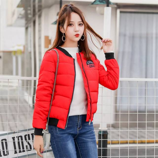 Jaket bomber wanita /Jaket musim dingin wanita/Jaket winter /Jaket kembung tahan angin