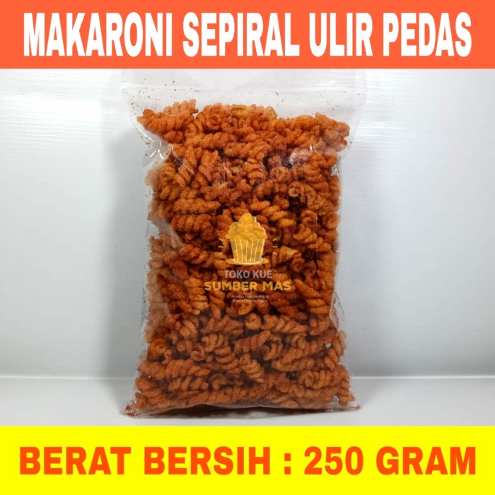 

MURAH MAKARONI SPIRAL RASA PEDES Berat bersih 250 gr - Pedas, 100 gr