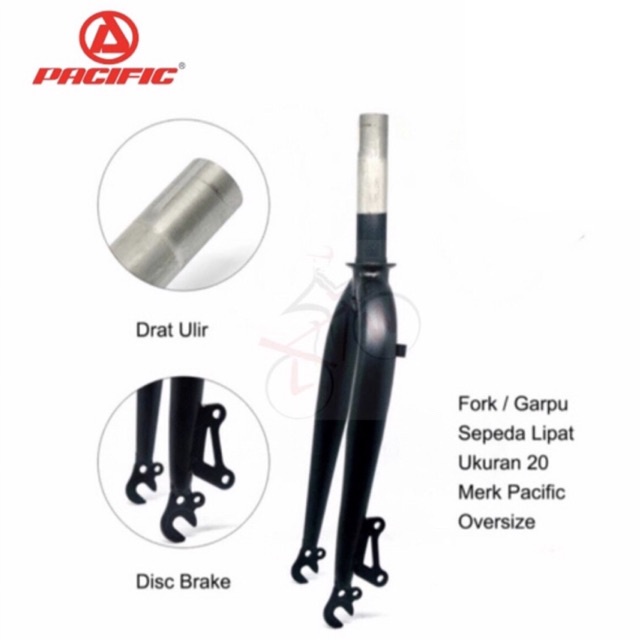 Garpu Fork Sepeda Lipat Seli 20 Pacific Oversize Disc Brake