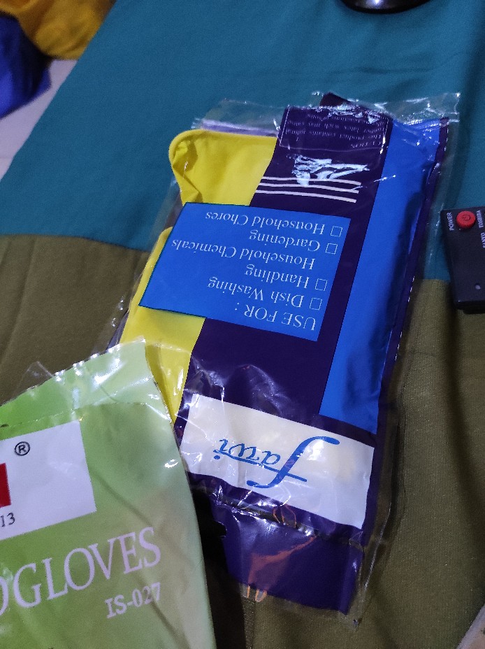 Termurah Fawi Fs-005 Sarung Tangan Latex/karet/glove Cuci Piring Ukuran L