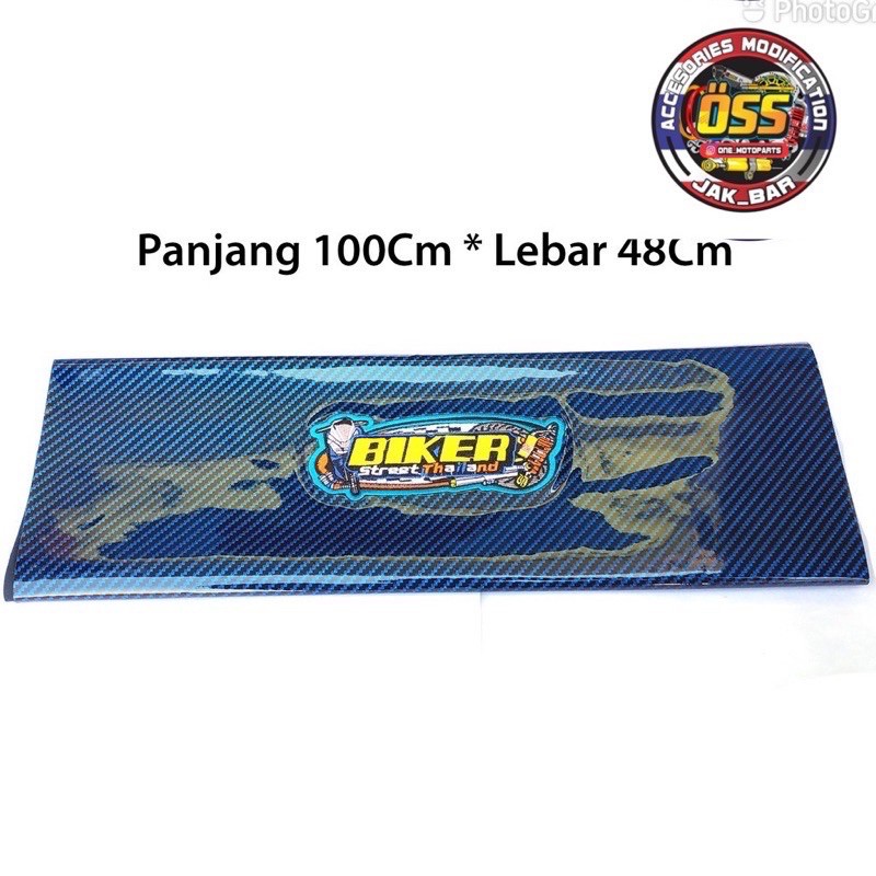 Kulit Jok Carbon By BIKER original import Thailand mio xeon beat scoopy tiger rxking vixion klx dll-Blue