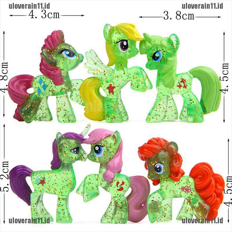 Ulove 6pcs Set Mainan Action Figure My Little Pony Bahan Pvc - amy the pony roblox