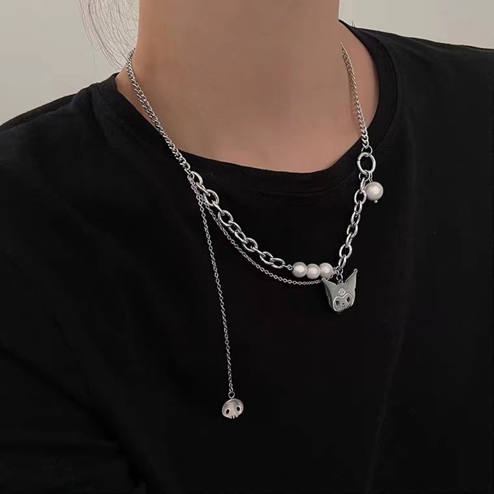 Kalung Desain Daun Maple Warna Silver Gaya Korea Untuk Wanita