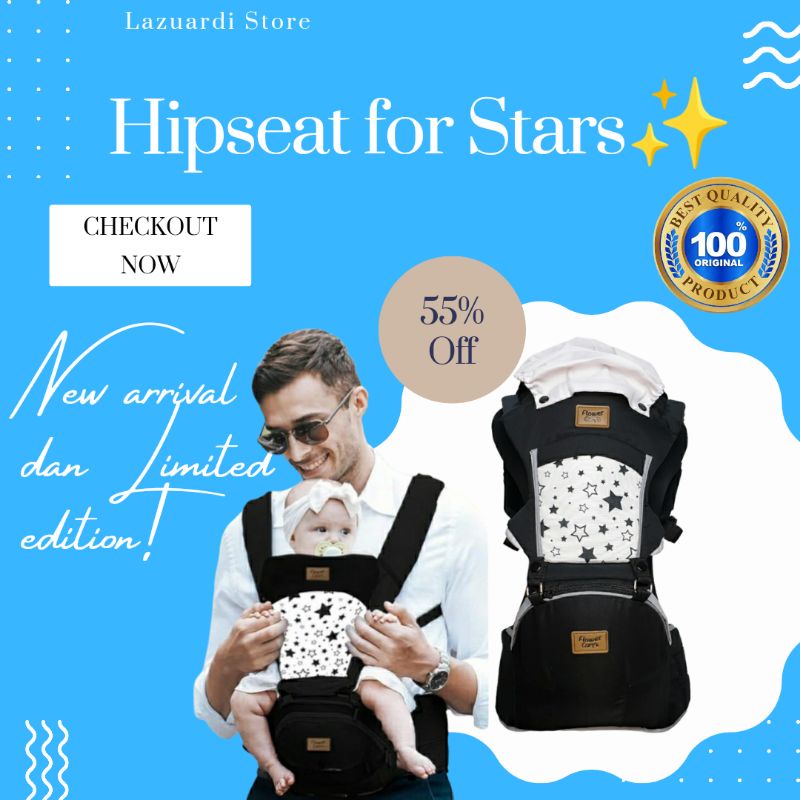 [COD+ORIGINAL]Gendongan Bayi Hipseat 6IN1 Stars GENDONGAN KEREN TERBAIK Snooby Cintaka - Lazuardi Store