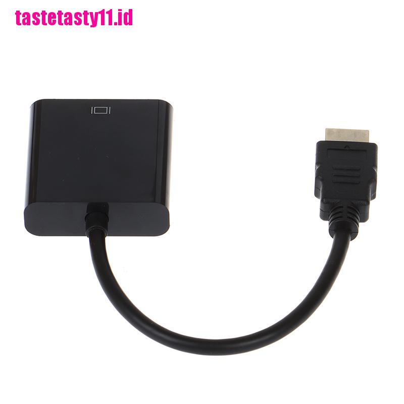 Kabel adapter converter HDMI Ke VGA Warna Hitam Untuk Proyektor monitor HD