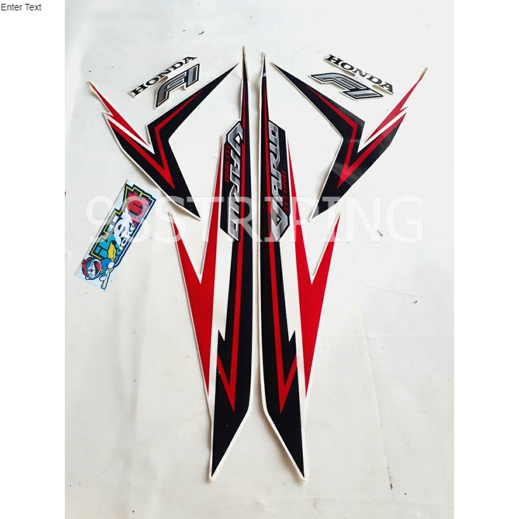STIKER STRIPING LIS STANDAR ORI HONDA VARIO 125 F1 FI TECHNO MERAH HITAM TAHUN 2016