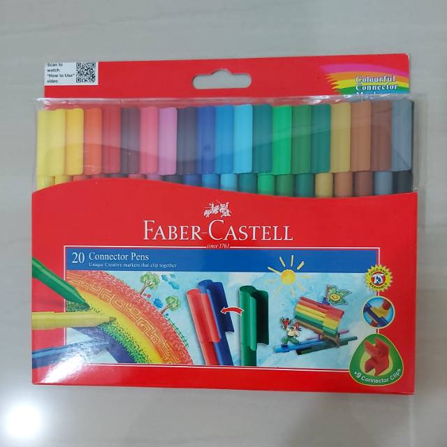 

Spidol connector pens faber castel 20 warna