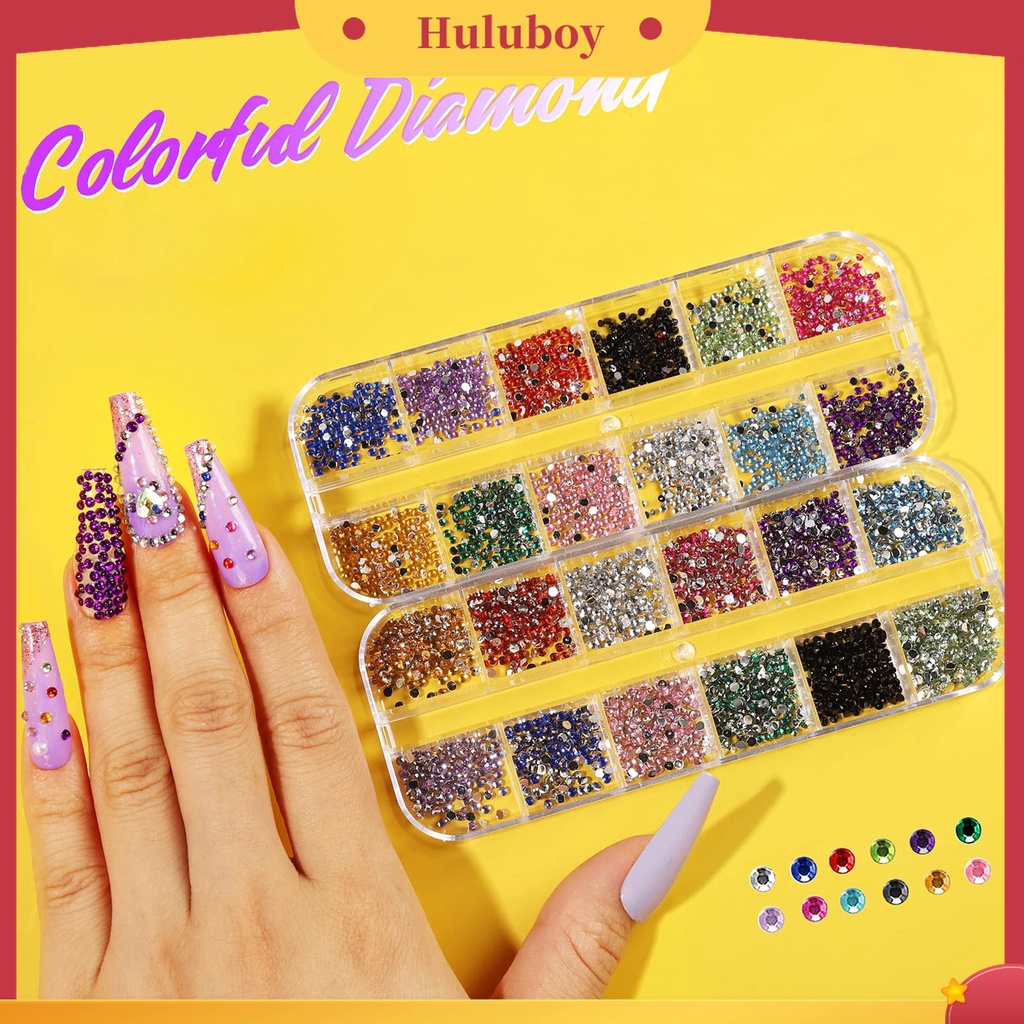 Huluboy Huluboy♡ 1 Set Sequin Glitter Multifungsi Untuk Aksesoris Manicure Wanita