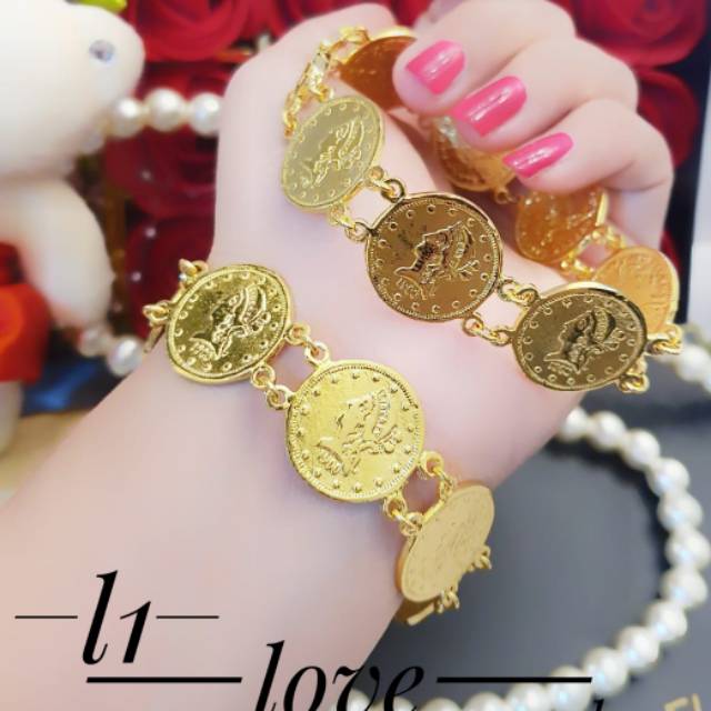 Xuping gelang lapis emas 24k 0220