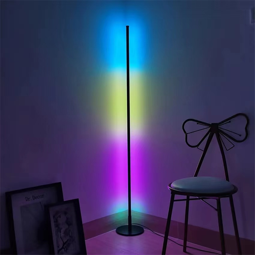 Standing Side Floor Lamp / Lampu Stand Sudut Lantai Minimalis / RGB Lamp