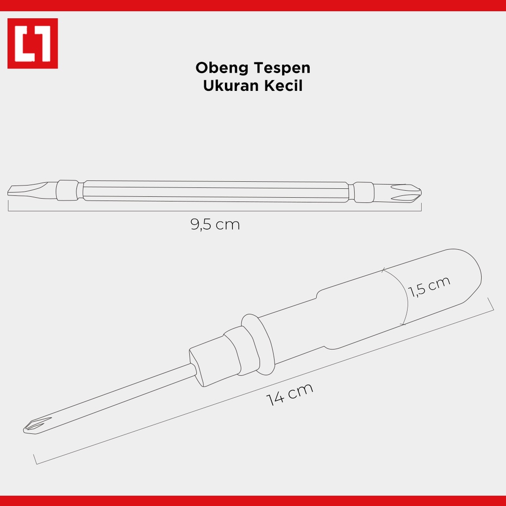 Obeng Testpen Bolak Balik Plus Minus - Weldom