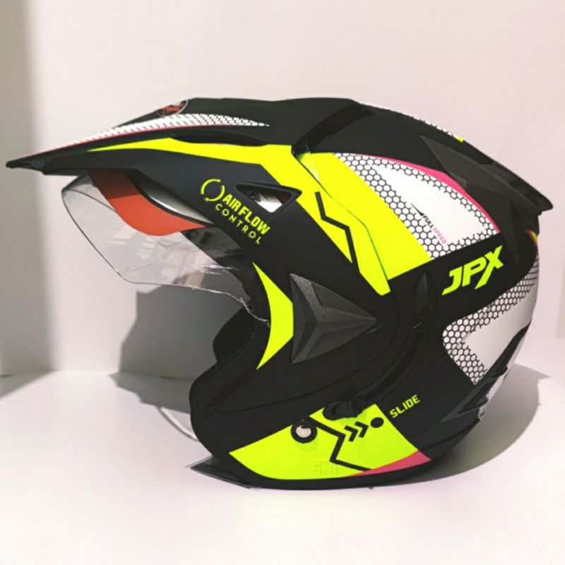 Helm JPX Supermoto Motif Moto X Black Hitam Doff | JPX Semicross Semi Cross Moto X