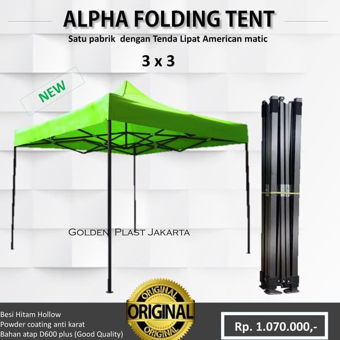 Tenda Cafe Lipat Alpha 3X3 (Asli 1 Pabrik Dgn American Matic) New