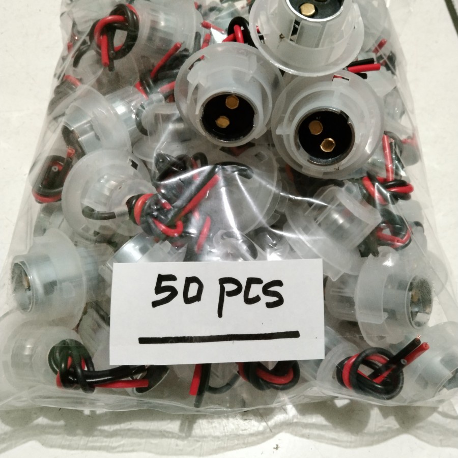 50 PCS SOKET FITTING LAMPU REM KAKI 2 UNTUK MOTOR / MOBIL