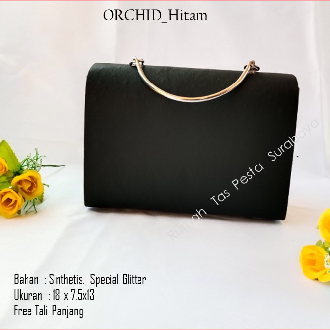 Tas Gliter,Tas Cantik,Tas Elegant,ORCHID_Hitam