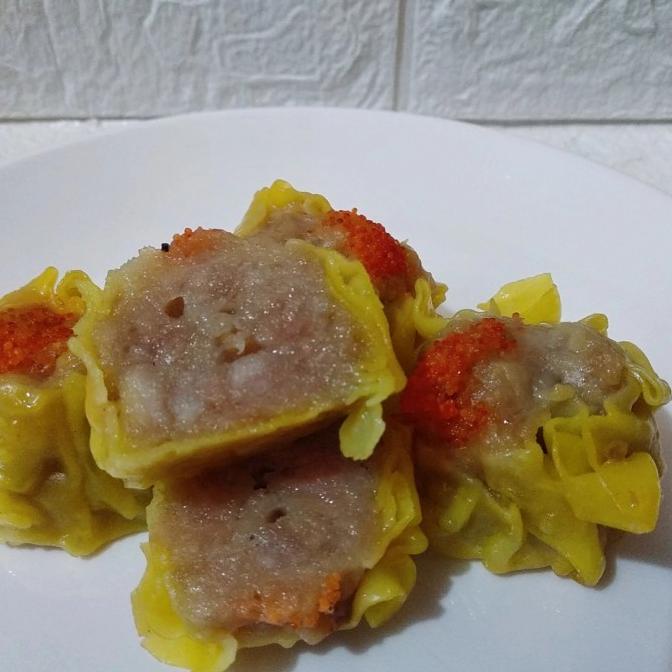 

siomay ayam.siomay ayam tobiko.siomay pake tobiko isi 25 .home made