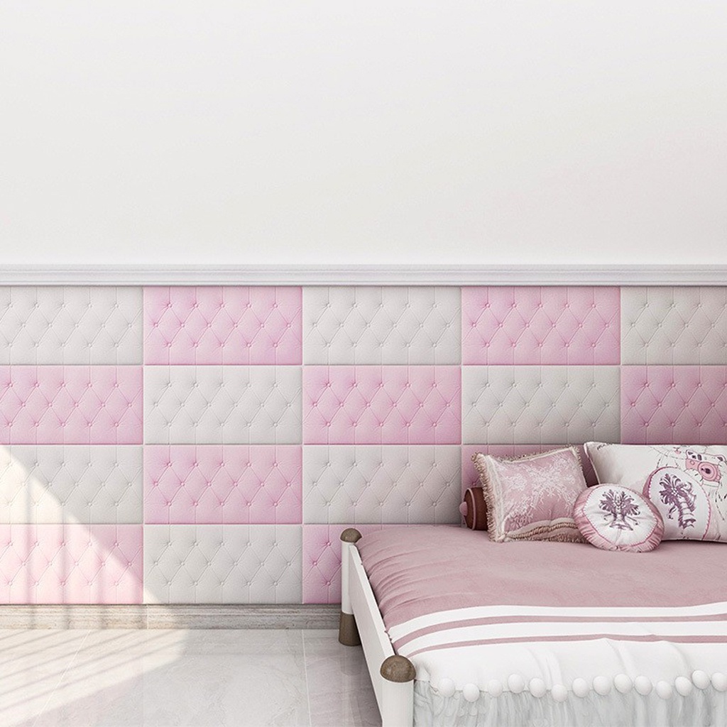 ☀INDOLAND☀   Wallpaper 3D Foam Headboard Bed Wall Stiker Wallfoam Dinding 3D Walpaper Foam Dekorasi Rumah R783