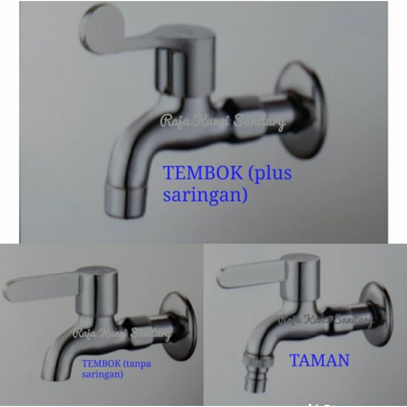 Kran Tembok/Dinding/Taman//Kuningan Engkol/Stik/Model Toto