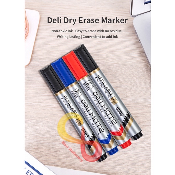 

Deli Spidol papan tulis bisa dihapus spidol Whiteboard Marker spidol white board marker