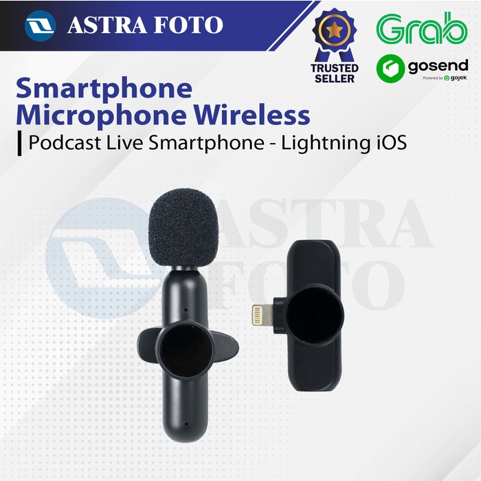 Microphone Wireless Mic Podcast Live Smartphone Lightning iOS HP