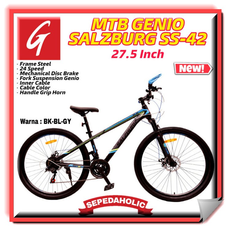 SEPEDA MTB GENIO SALZBURG SS-42 SPEED:24S SIZE:27,5"