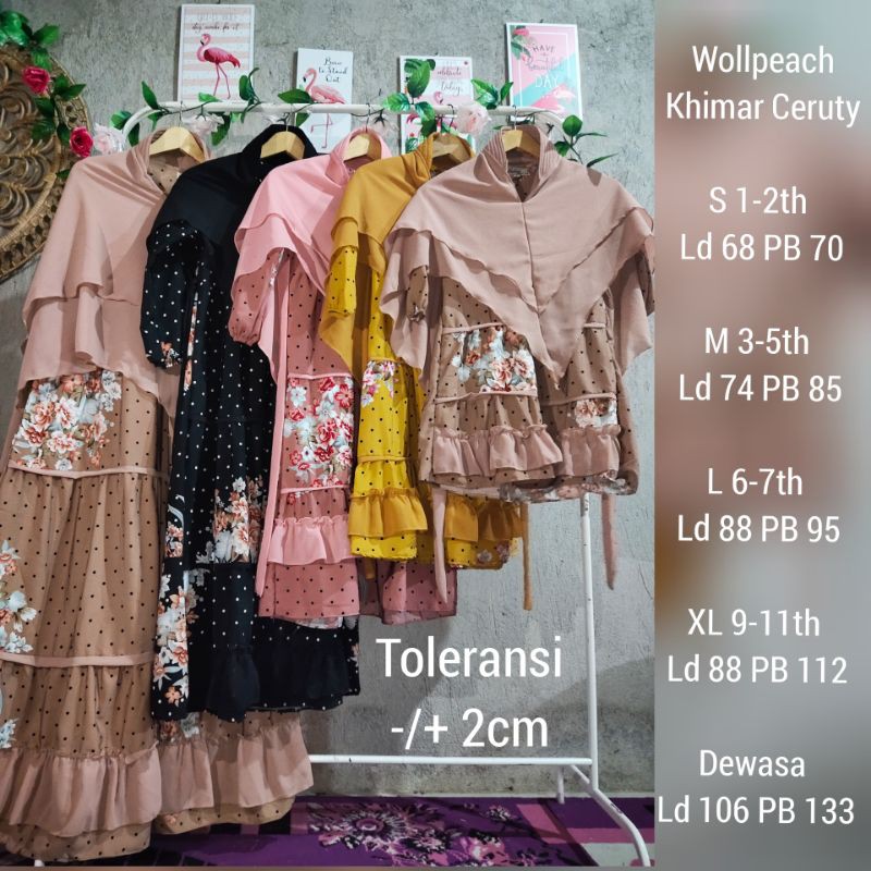 Couple ibu + 1,  2 &amp; 3 Anak (2kg) | gamis Couple | couple ibu dan anak