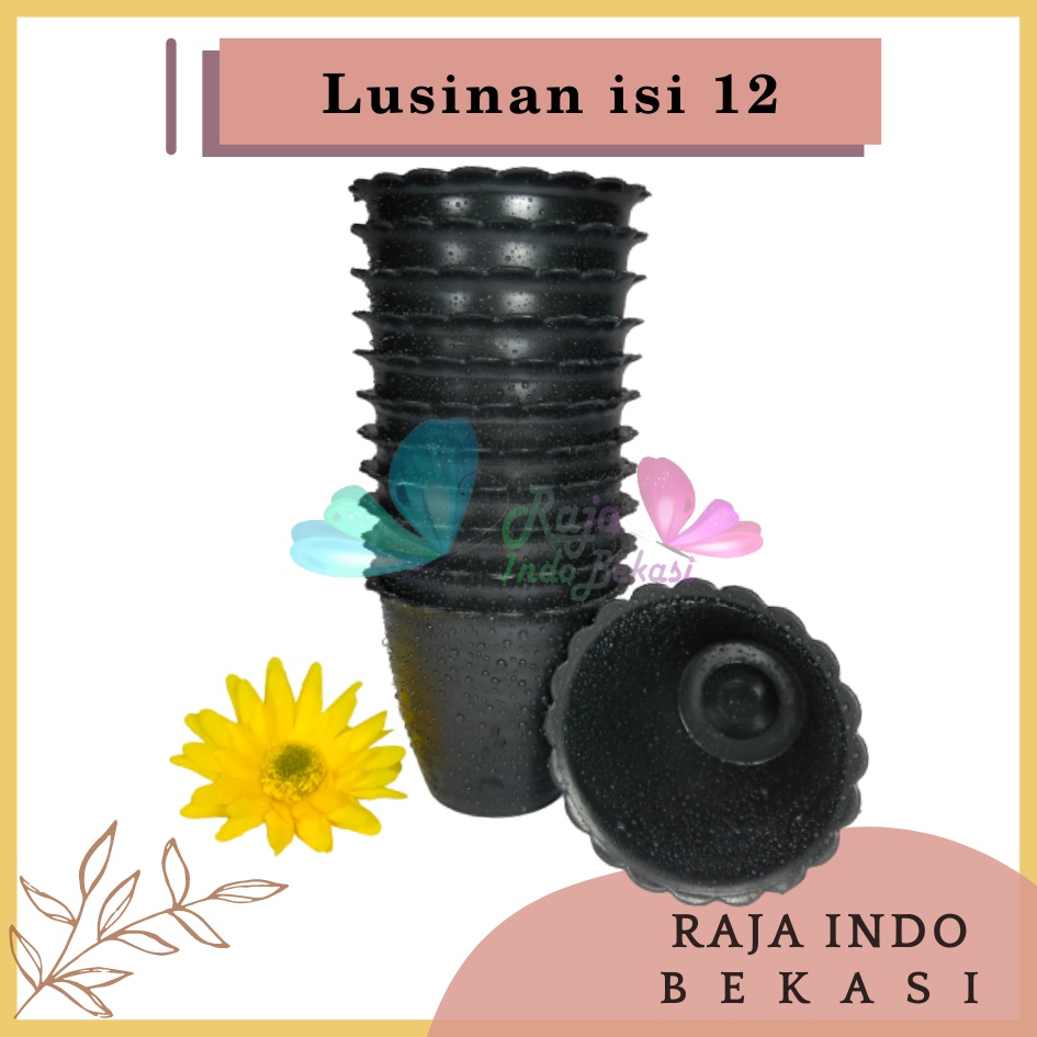 Lusinan Pot Tawon 7 Hitam 7.5 Cm By Garden Of Love Pot Bunga Plastik Mini Lucu Vas Bunga Kaktus Kecil