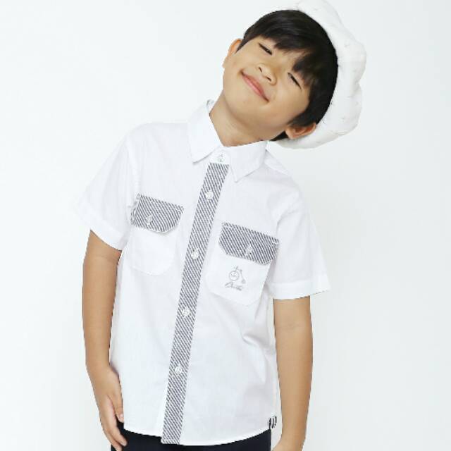 Basta Kemeja Anak Anak Polos Putih