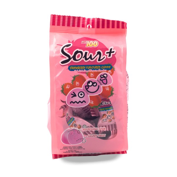 

Lot100 SOUR PLUS Strawberry Gummy (25 x 4gr)