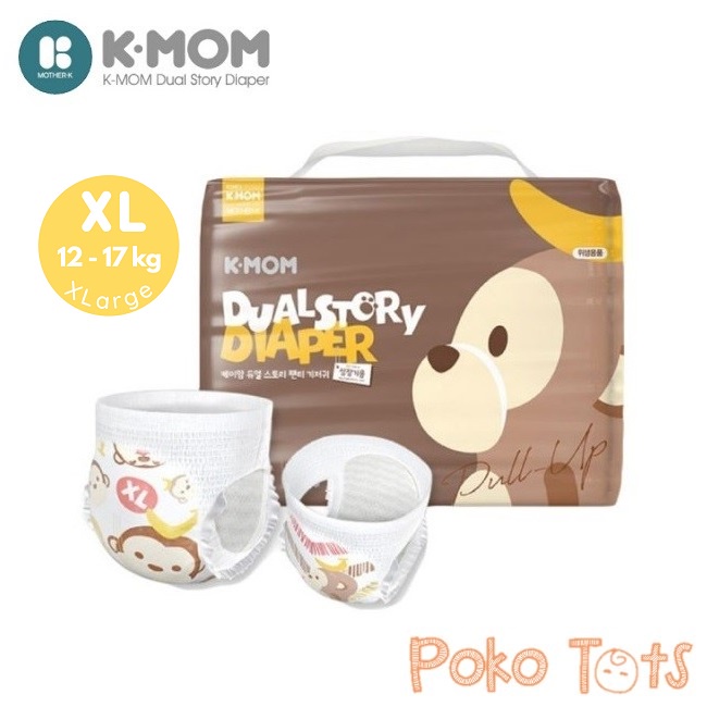 Mother-K K-Mom Dual Story Diaper XLarge (XL) 32pcs Diapers Pants Pull Up Popok Celana Bayi Anak WHS