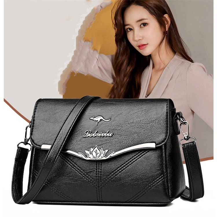 TAS SELEMPANG WANITA PESTA KOREA KULIT HITAM ORI IMPORT FASHION BREZNA TA594B5 SLING BAG MURAH CEWEK KEKINIAN REMAJA SIMPLE BRANDED PREMIUM BATAM