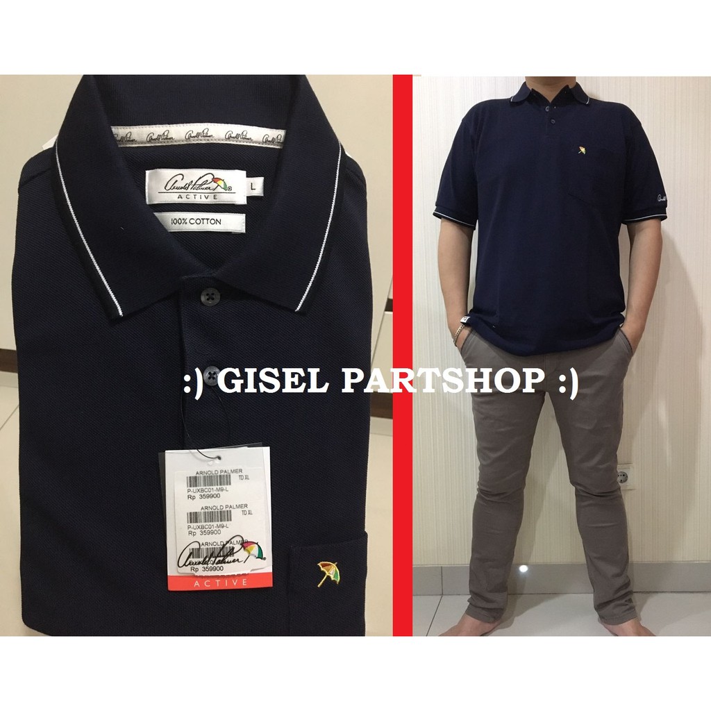 Polo Shirt ARNOLD PALMER Original Dongker bahan Cotton size S-XXL