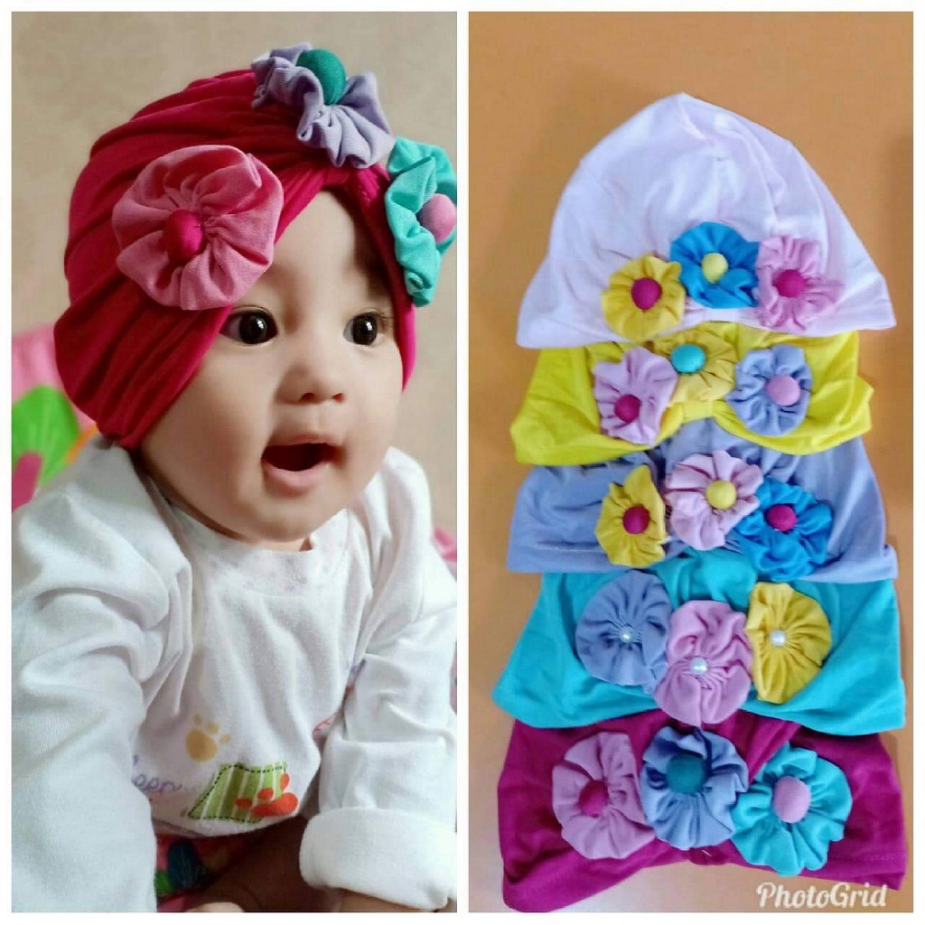 Turban Evi Lucu | Turban Bungga | Turban Anak | Turban Bayi | Alus Collection | Bisa C.O.D