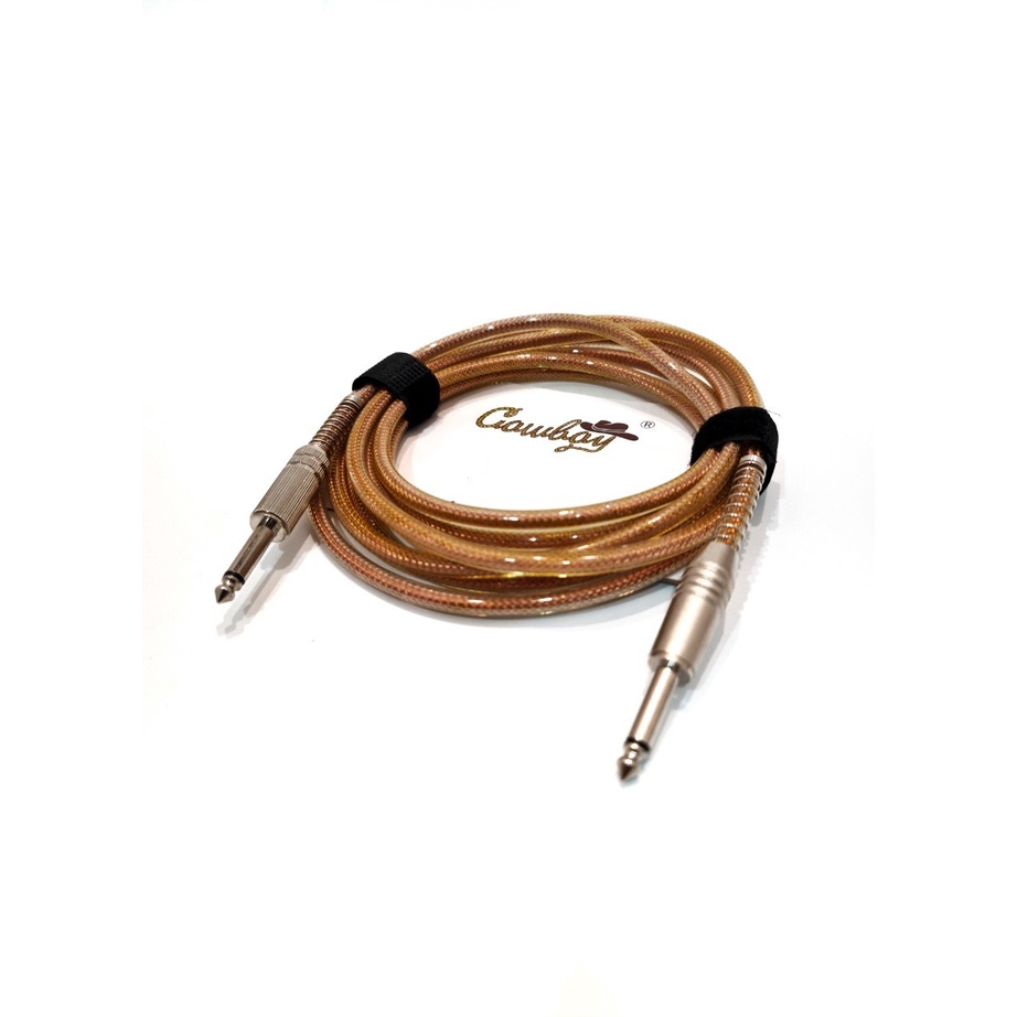 Kabel Jack Gitar dan Bass Elektrik Merk Cowboy Original 3 Meter Anti Noise Bahan Rubber Murah Jakarta