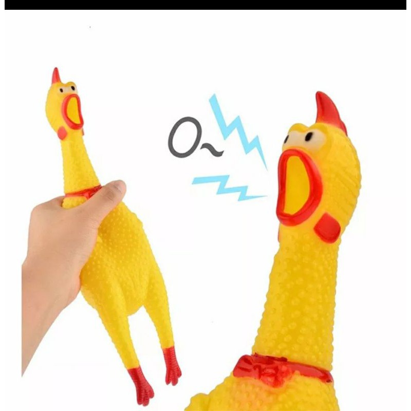 mainan Ayam Bunyi Teriak  Shrilling Screaming Chicken  Ayam Teriak pencet anjing dog toy toys