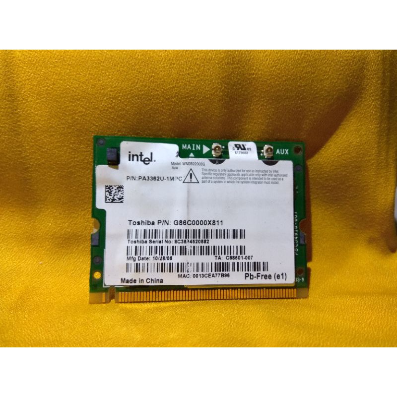WLAN CARD - Wifi Internal Laptop Toshiba SATELLITE L2O/PSL20L
