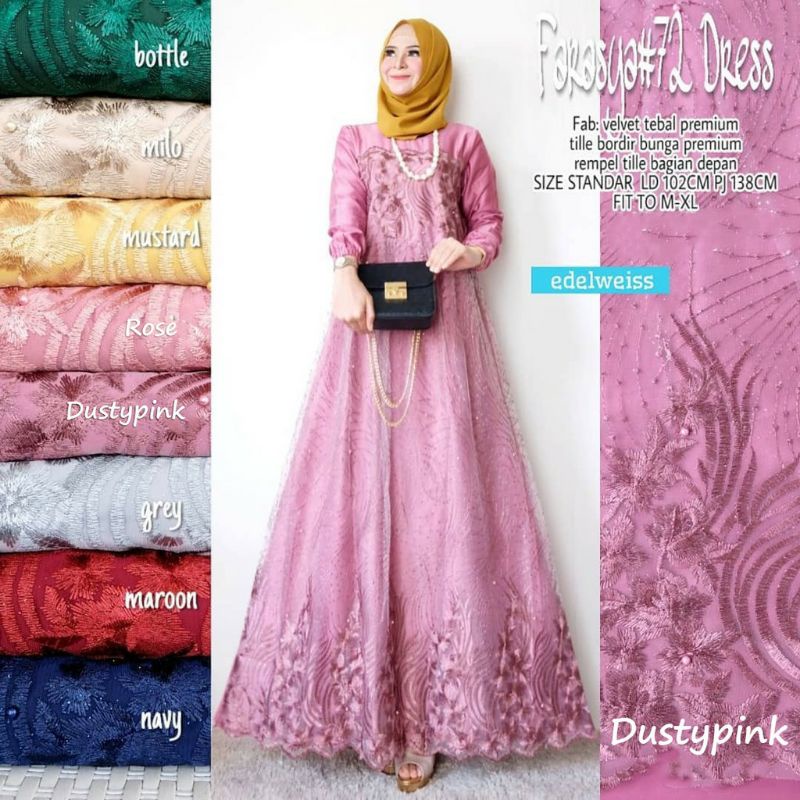 GAMIS MAXI CEMPAKA AULIA / BAJU KONDANGAN LEBARAN / GAMIS BROKAT TILE MEWAH REMAJA TERBARU 2022 / ANGEL DRESS