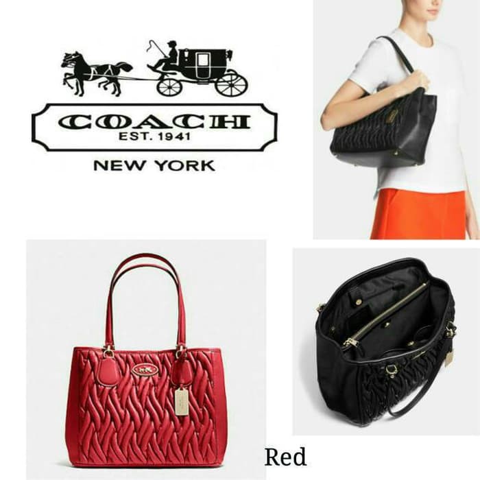 TAS WANITA COACH KITT CARRYALL GATHERED LEATHER ORIGINAL