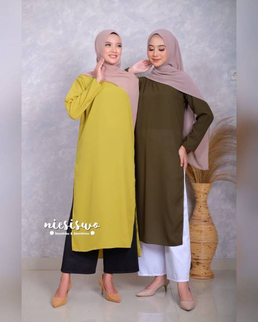 grosir_solo || FIYA LONG DRESS MOORA LONG TUNIK || LORA LONG TUNIK Mora Polos Fiya Shelby wolfish