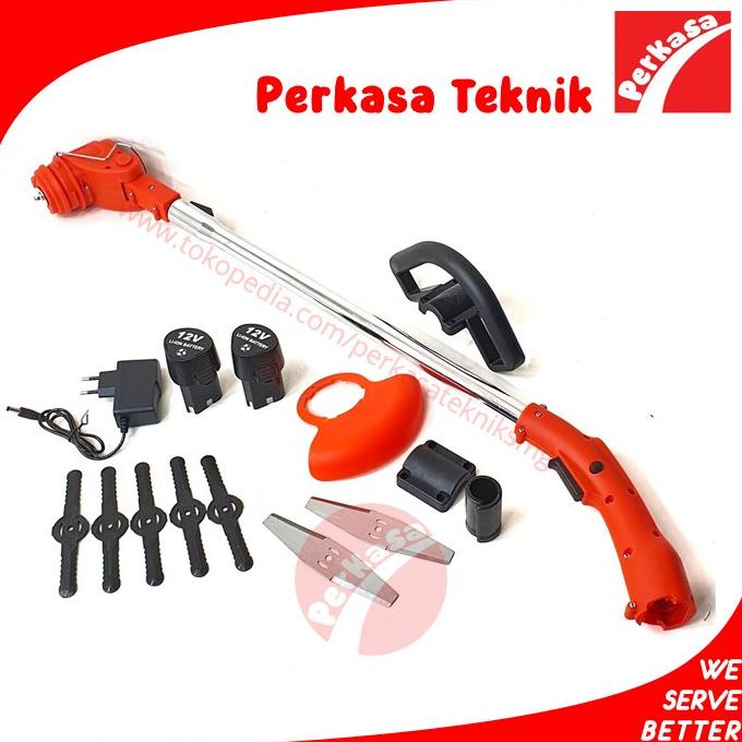 <<<<<] Mesin potong rumput cordless CDGT360 XENON 2 baterai 12volt