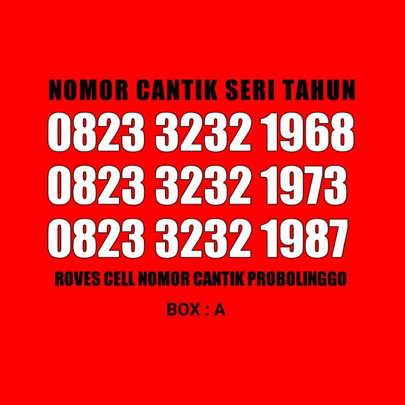 NOMOR CANTIK TELKOMSEL 4G LTE SERI TAHUN LAHIR RAPI ABAB 23 3232 1968 1973 1987 HOKI RAPI