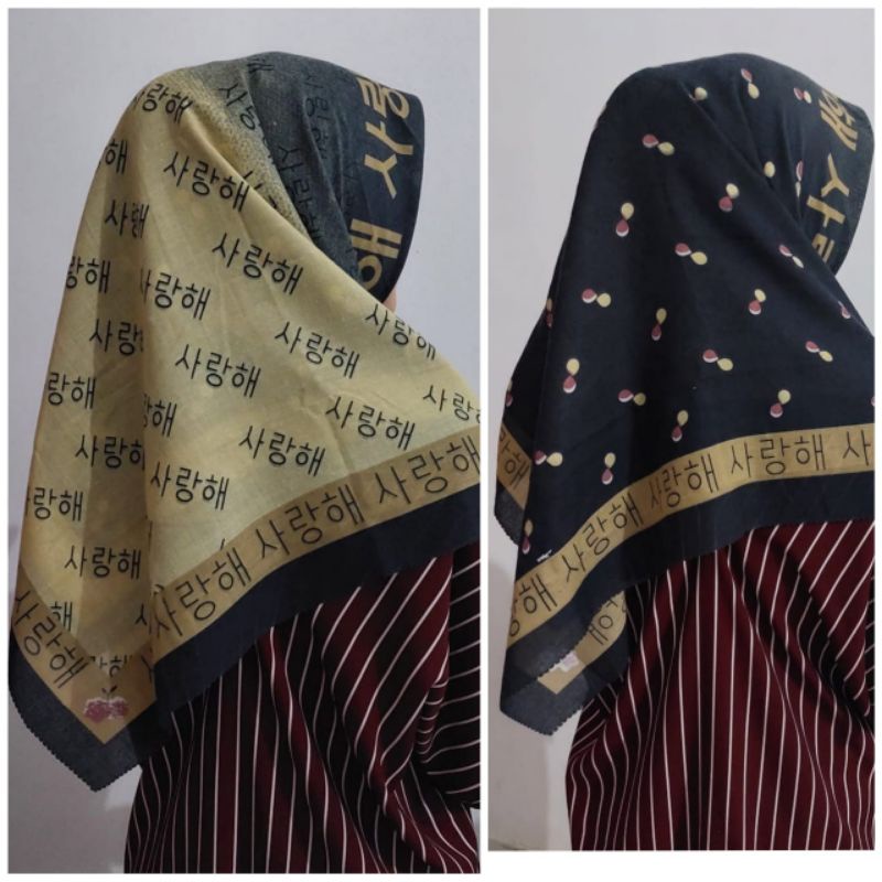 HIJAB KORAN ARAB KOREA AKSARA JAWA MURAH VIRALL-K3