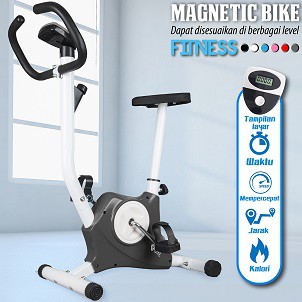alat olahraga sepeda fitness sepeda statis sepeda premium bike sepeda kardio - grey