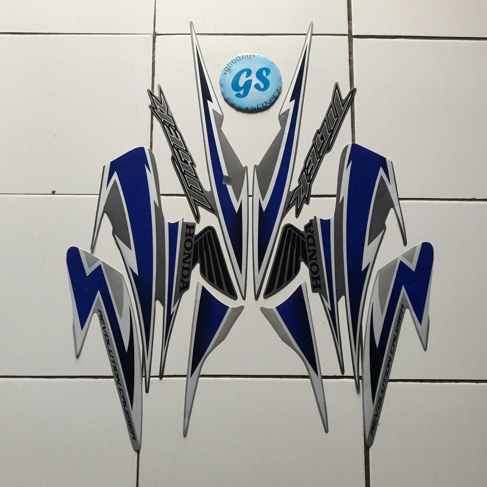 striping tiger revo 2012 silver-biru