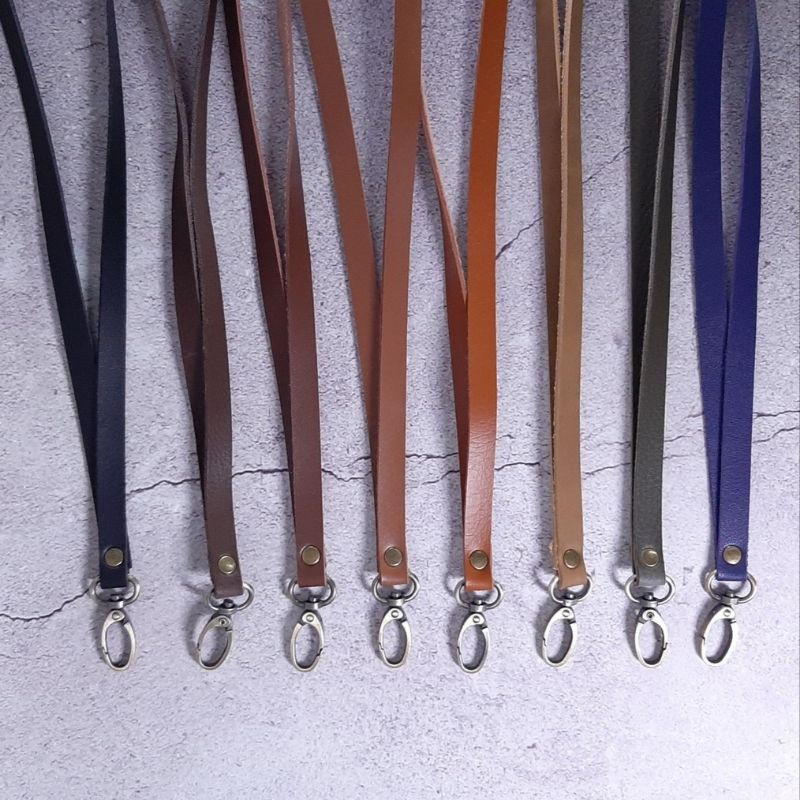 

Lanyard kulit tali gantungan id card kulit