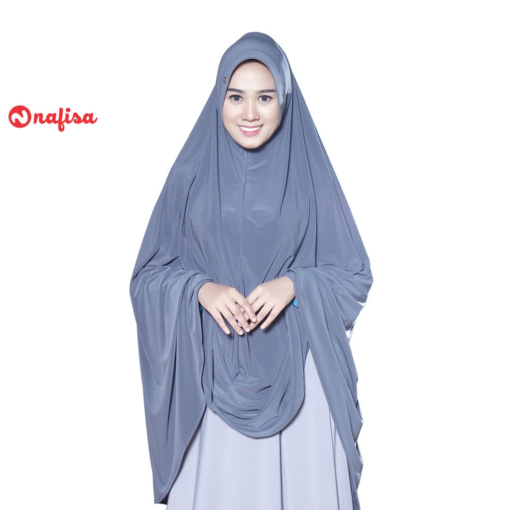 Jilbab Jumbo Syar'i Nafisa Winola | Hijab Khimar Jumbo Bergo Pet Kecil Kerudung Khimar Super Panjang