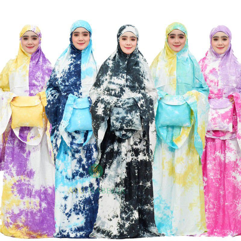 (GMJ1) MUKENA BALI TIE DYE JUMBO RAMPEL
